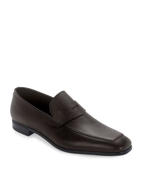 saffiano leather loafers on sale